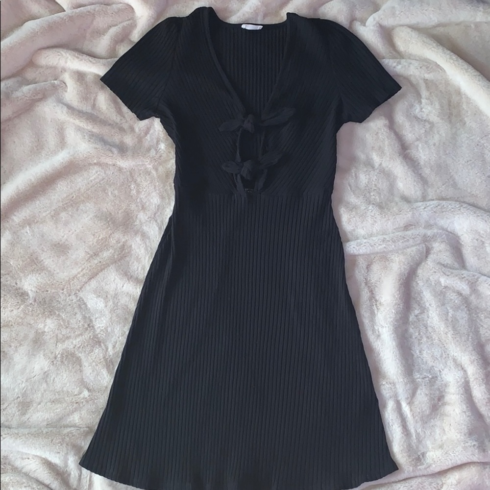 *SOLD* Black Dee Elly Ribbed Dress | Size Large